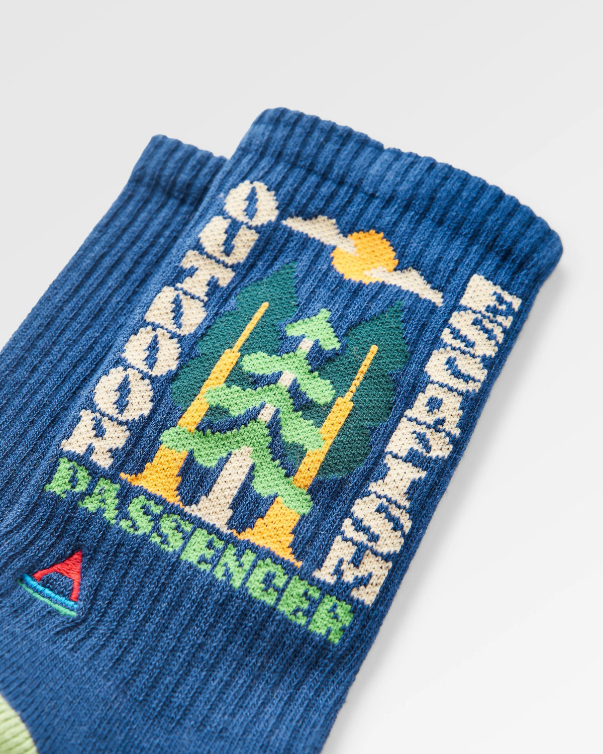 Outdoor Escapism Socks - Purple Indigo - Flatlay