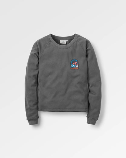 Waves & Trees Sweatshirt - Charcoal - Flatlay