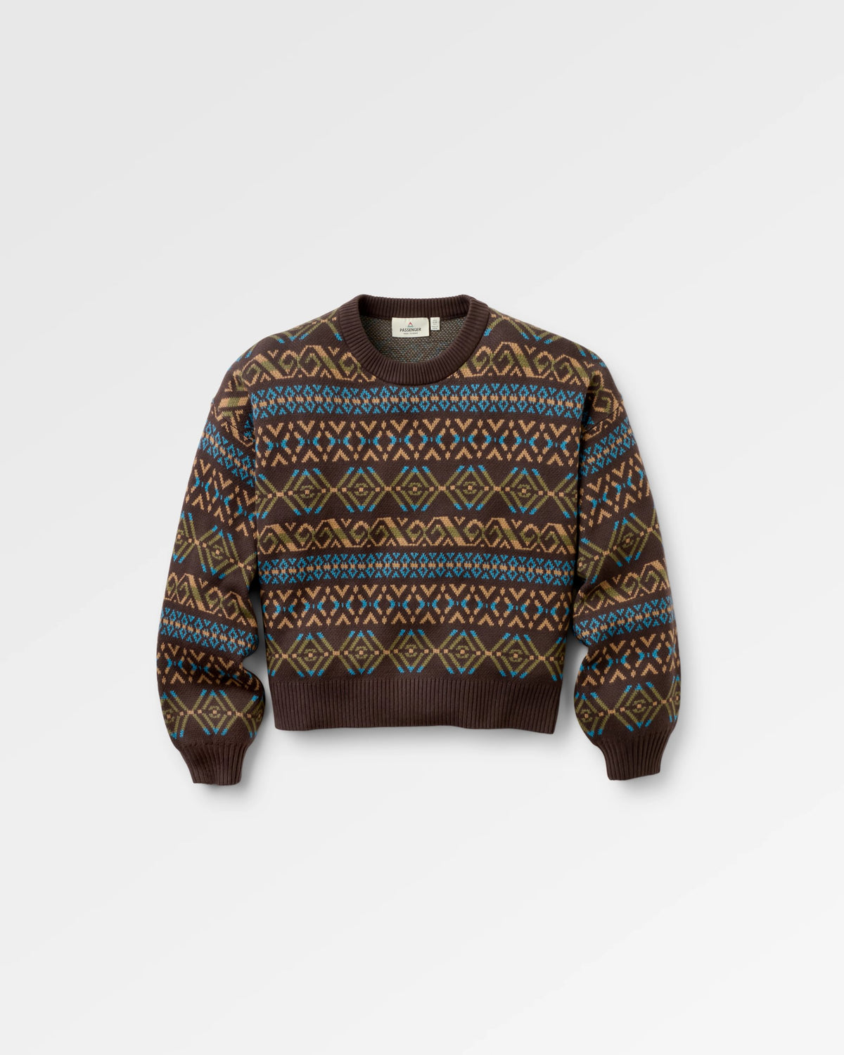 Moonbeam Relaxed Fit Knitted Jumper - Espresso - Flatlay