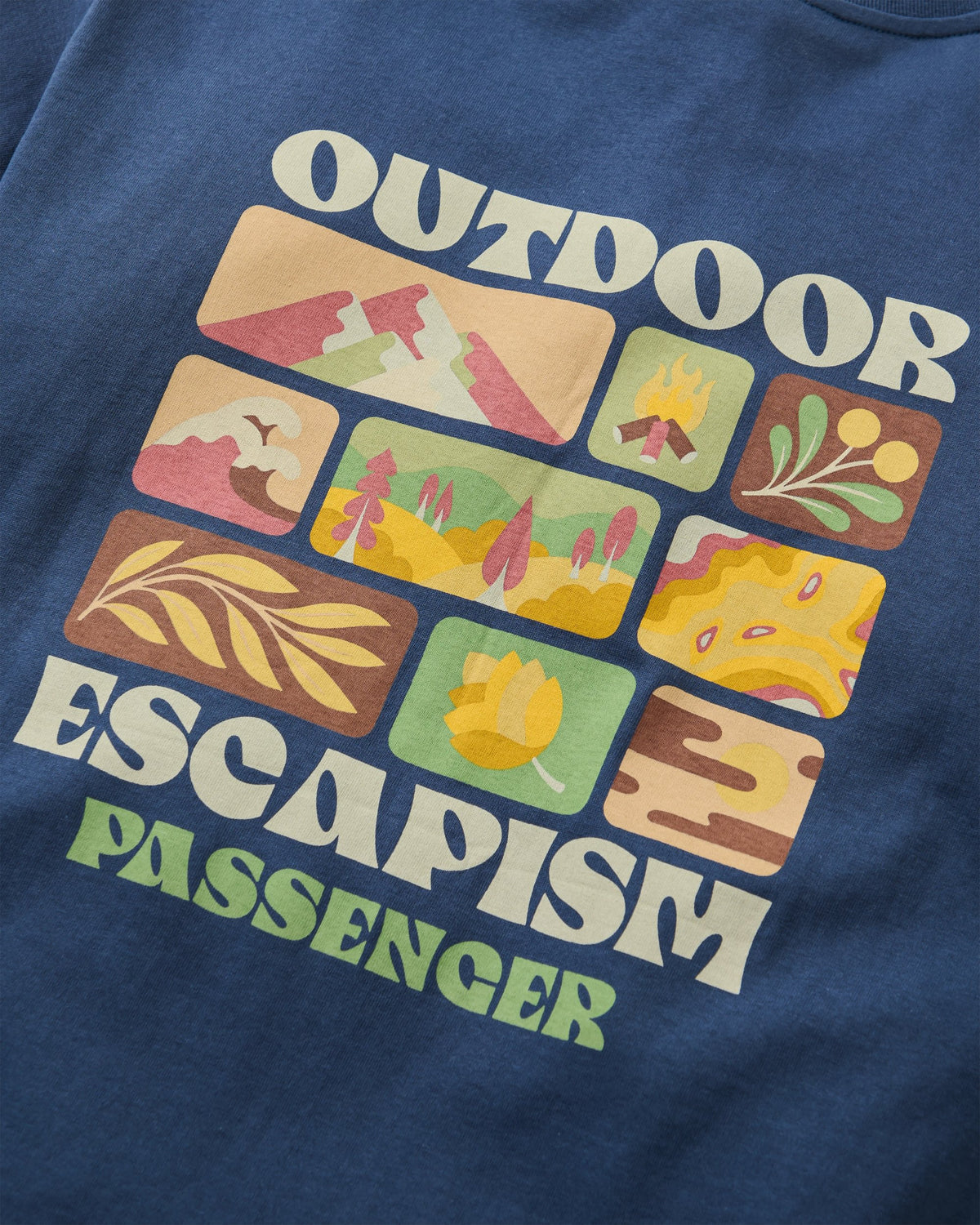 Patches T-Shirt - Rich Navy - Flatlay