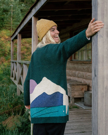 Vista Knitted Cardigan - Rain Forest - Lifestyle