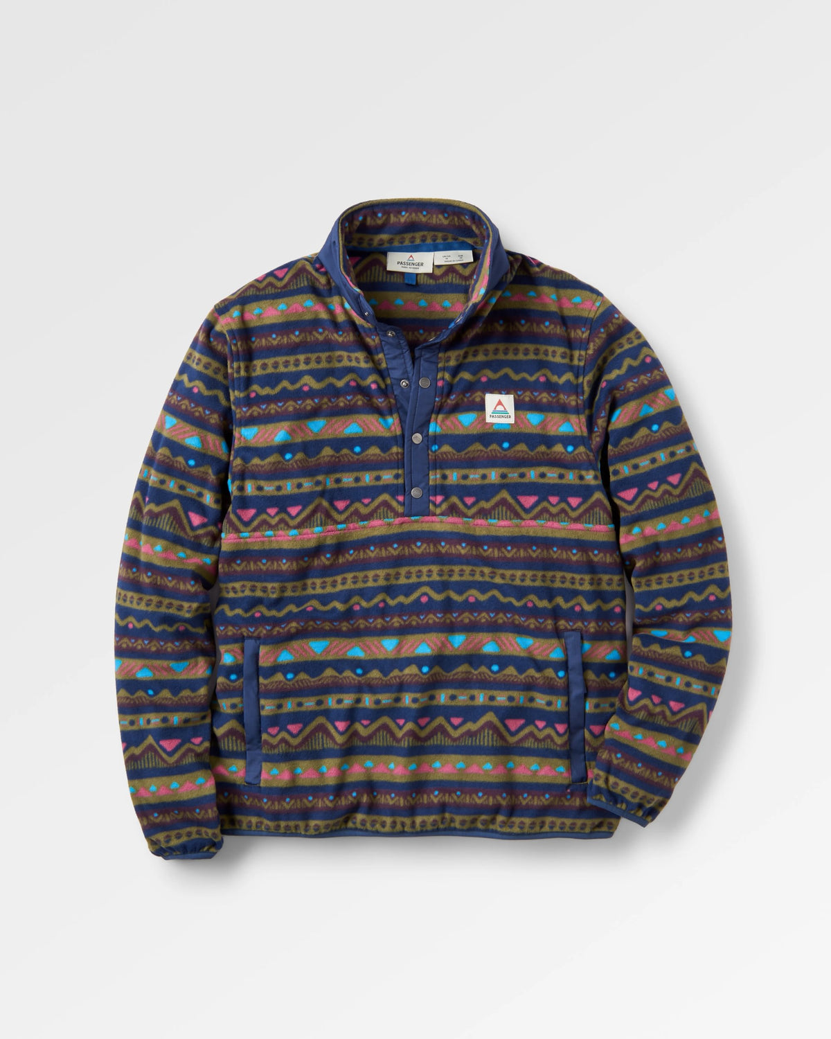 Adrift Polar Fleece - Mountain Geo Multi - Flatlay