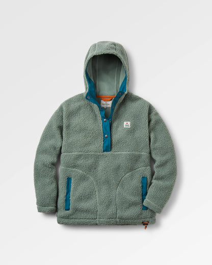 Calla Hooded Polar-Lined Fleece - Pistachio - Flatlay