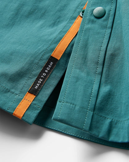 Traveller Short Sleeve Stretch Shirt - Deep Ocean - Flatlay