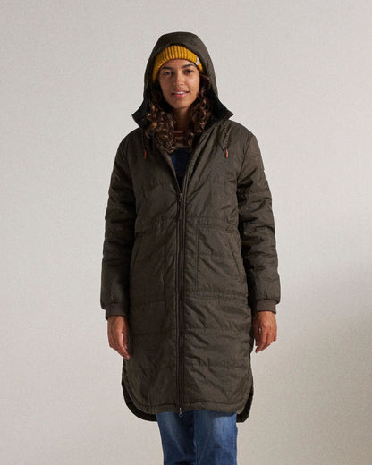 Flora Sherpa Lined Parka - Coffee - Studio Model