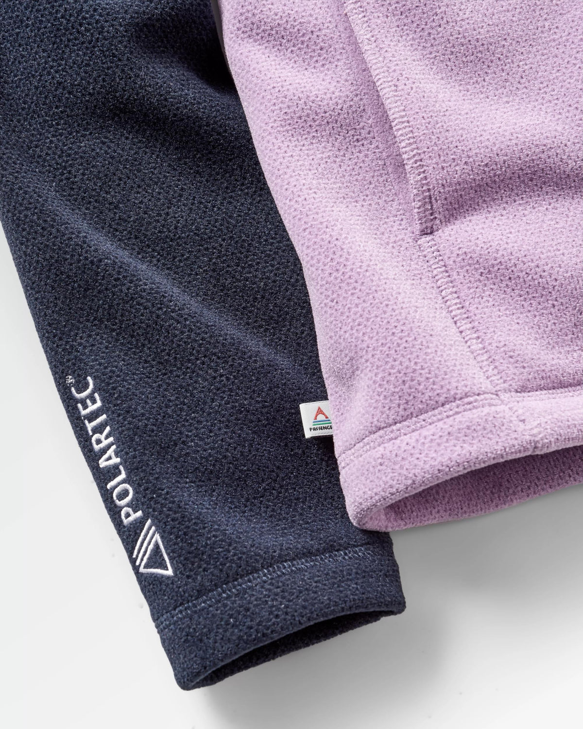 Women's Snowdrop Polartec® Fleece - Lilac/ Deep Navy - Flatlay