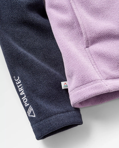Women's Snowdrop Polartec® Fleece - Lilac/ Deep Navy - Flatlay