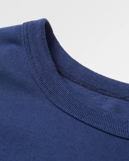 Classic Logo LS T-Shirt - Rich Navy - Flatlay
