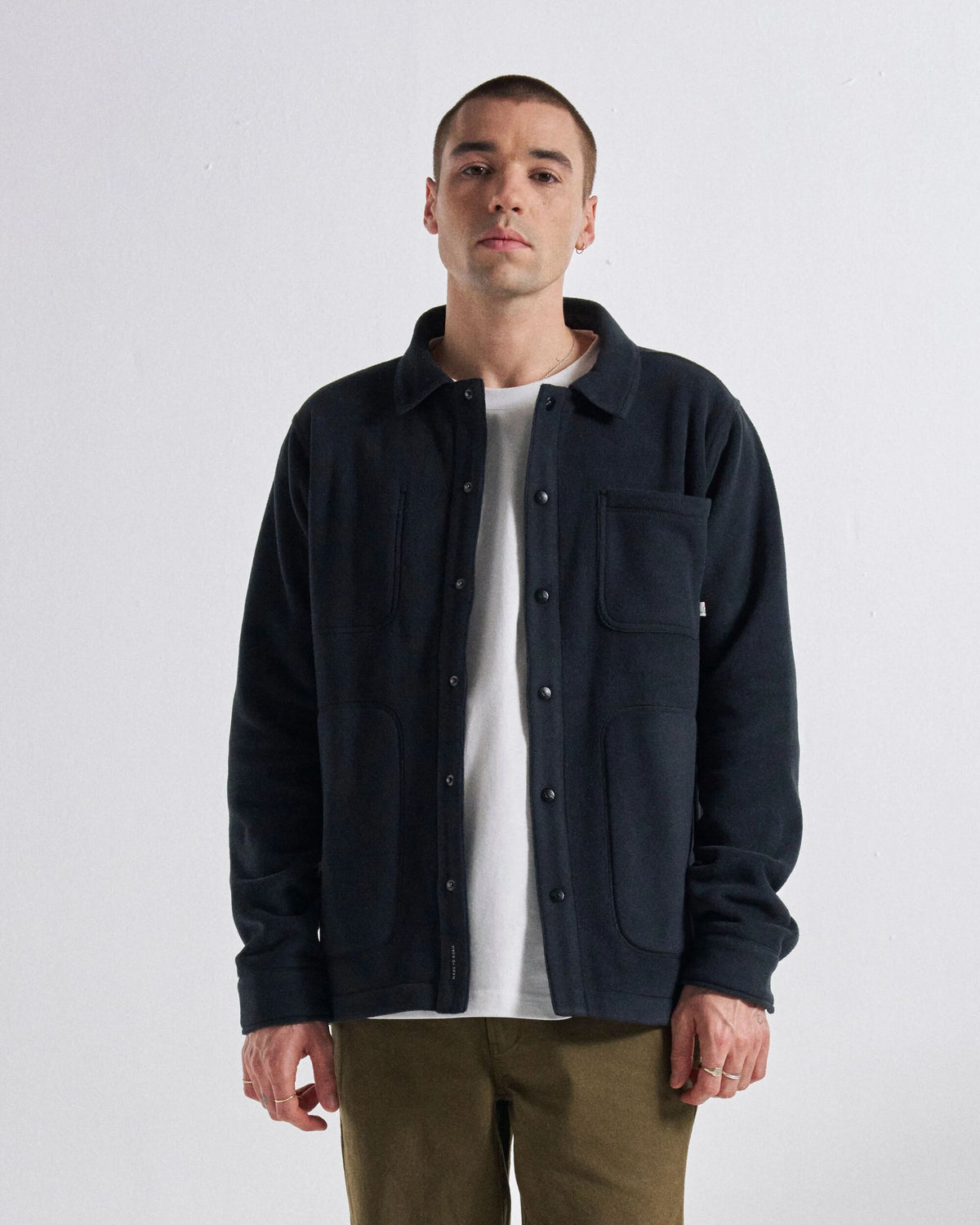 Adapt Polartec® Overshirt - Black - Studio Model