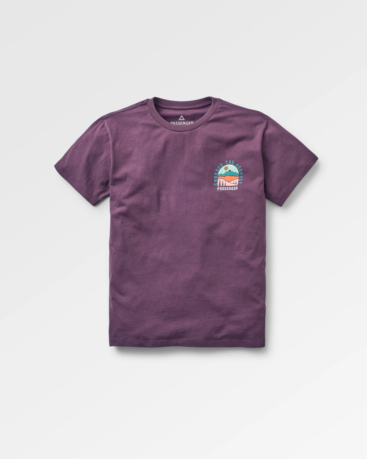 Outlook Oversized T-Shirt - Deep Plum - Flatlay