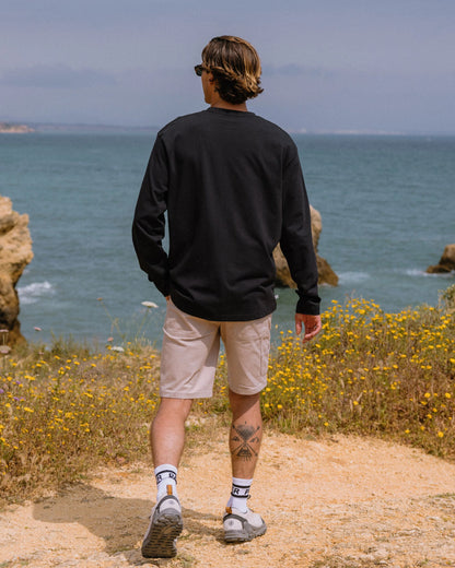 Vita Cotton Relaxed Fit LS T-Shirt - Black - Lifestyle