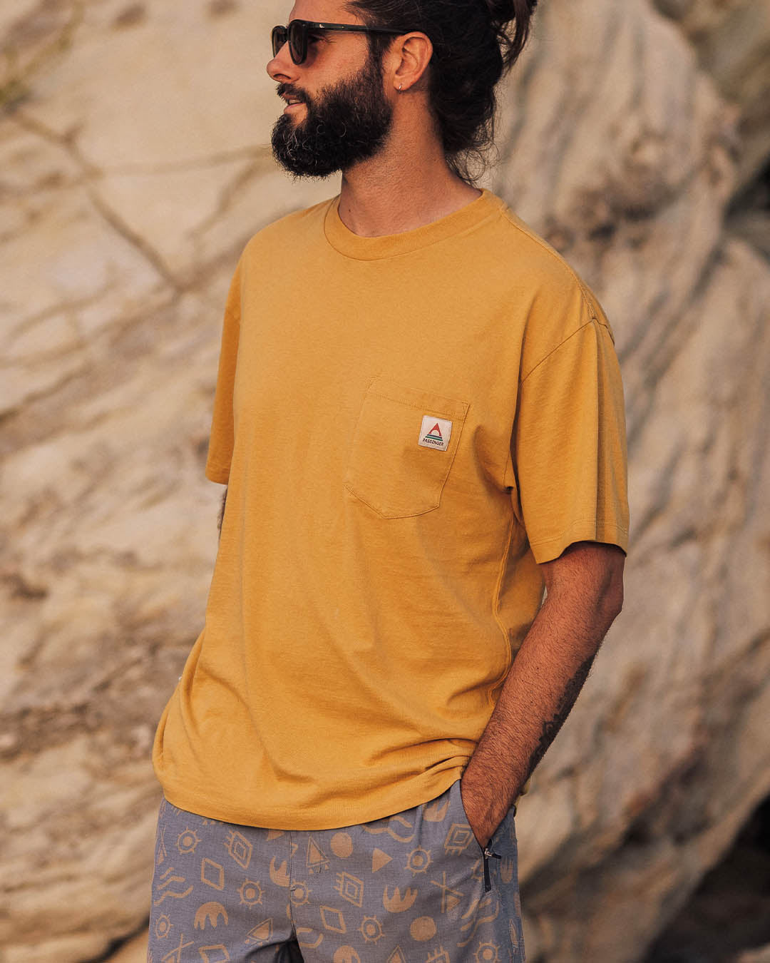 Heritage Relaxed Fit T-Shirt - Mustard Gold - Lifestyle