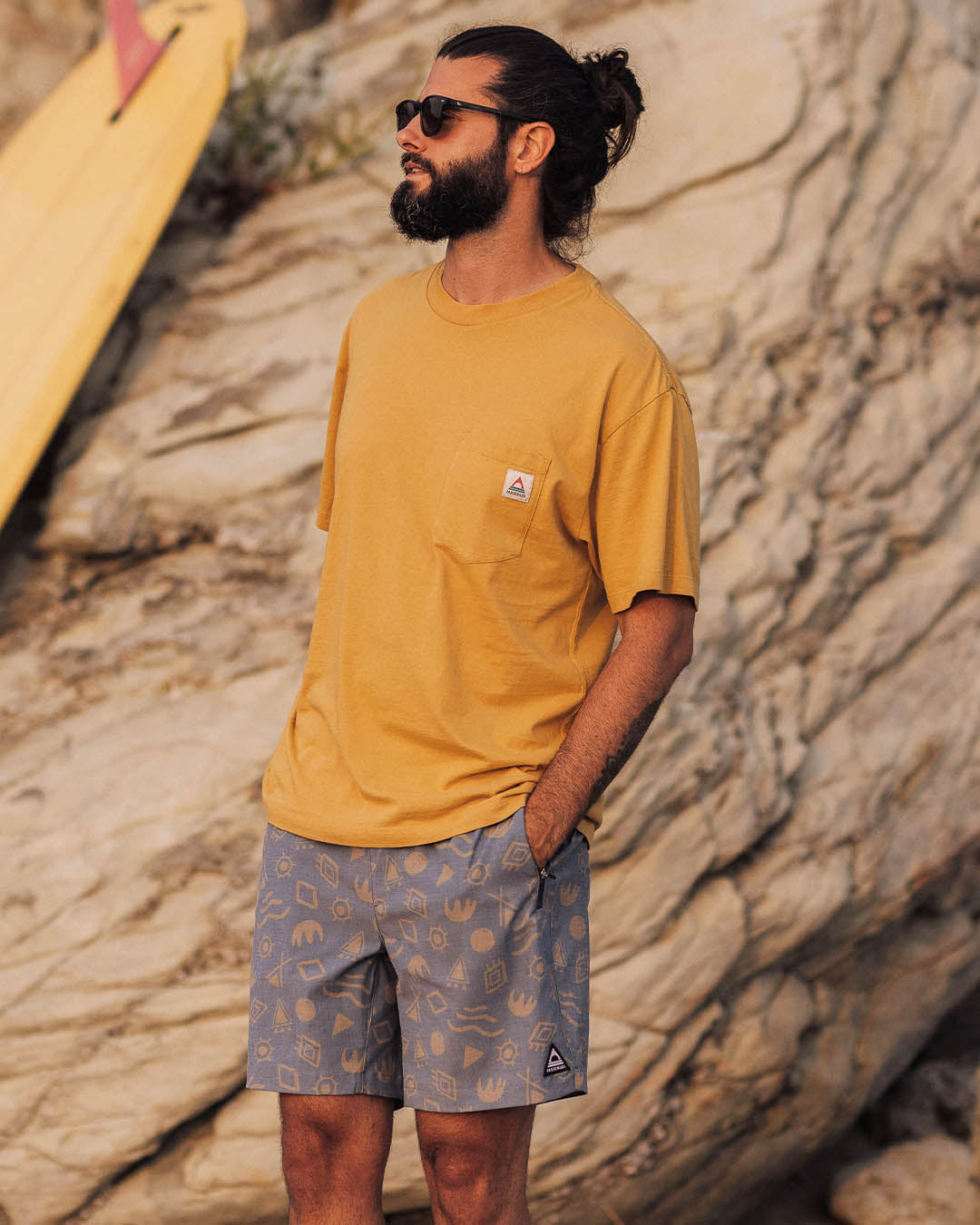 Heritage Relaxed Fit T-Shirt - Mustard Gold - Lifestyle