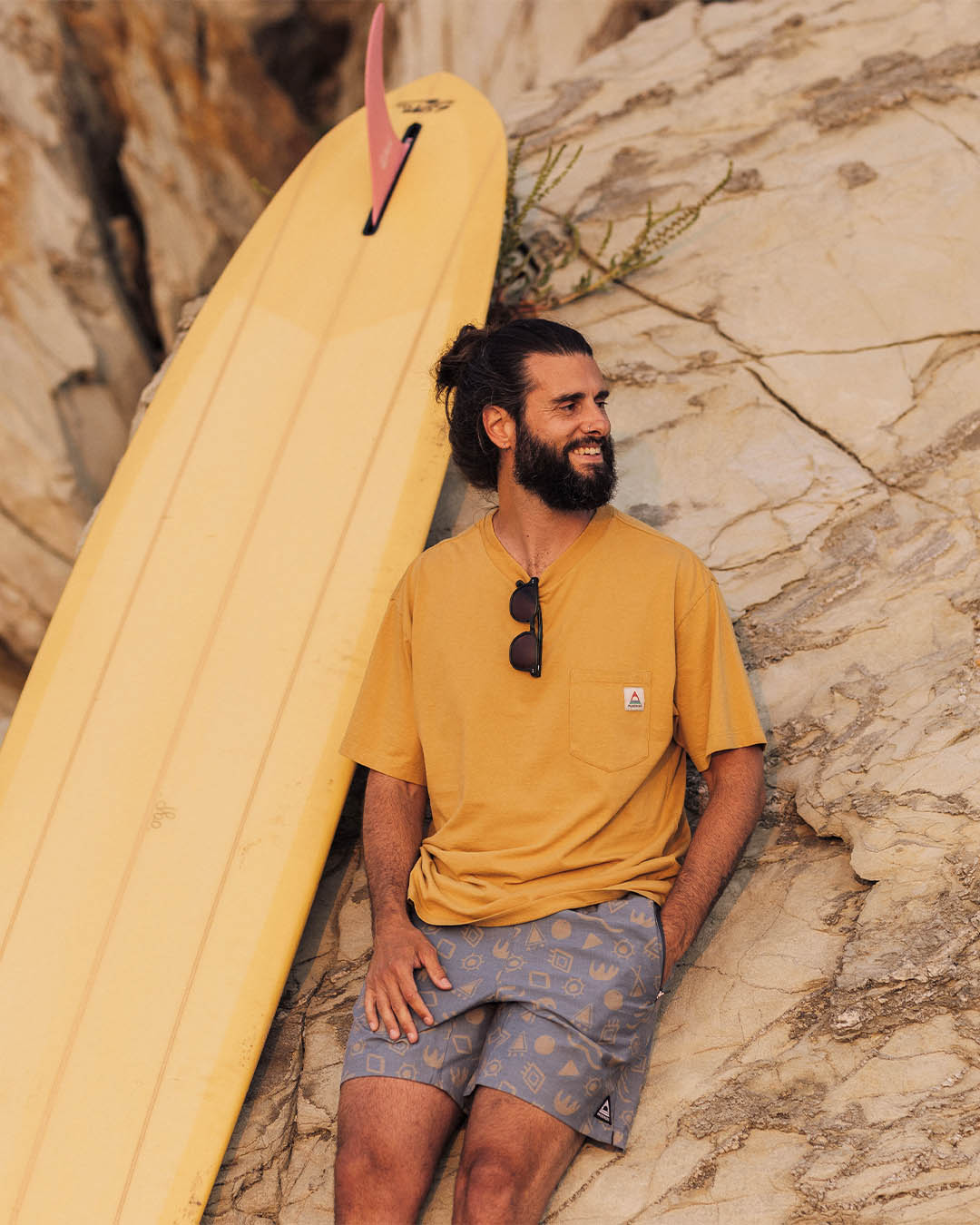 Heritage Relaxed Fit T-Shirt - Mustard Gold - Lifestyle