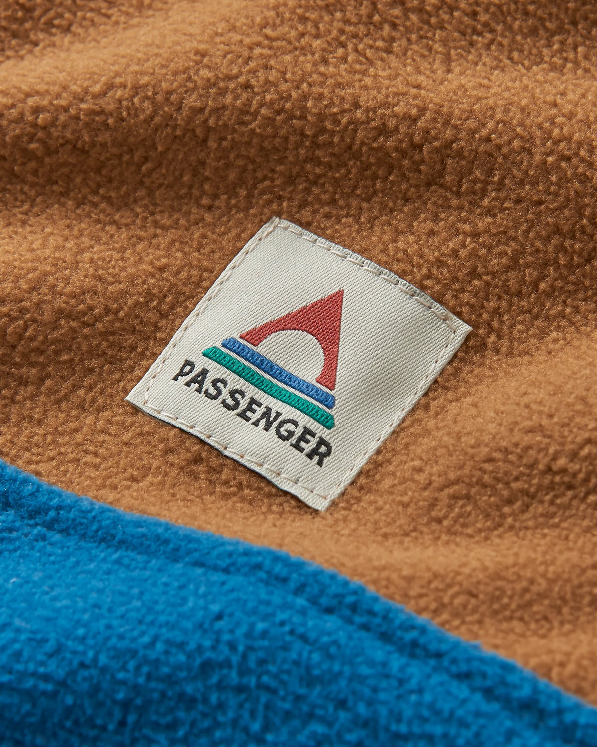 Set Off Polar Hooded Fleece - Toffee/Blue Steel - Flatlay