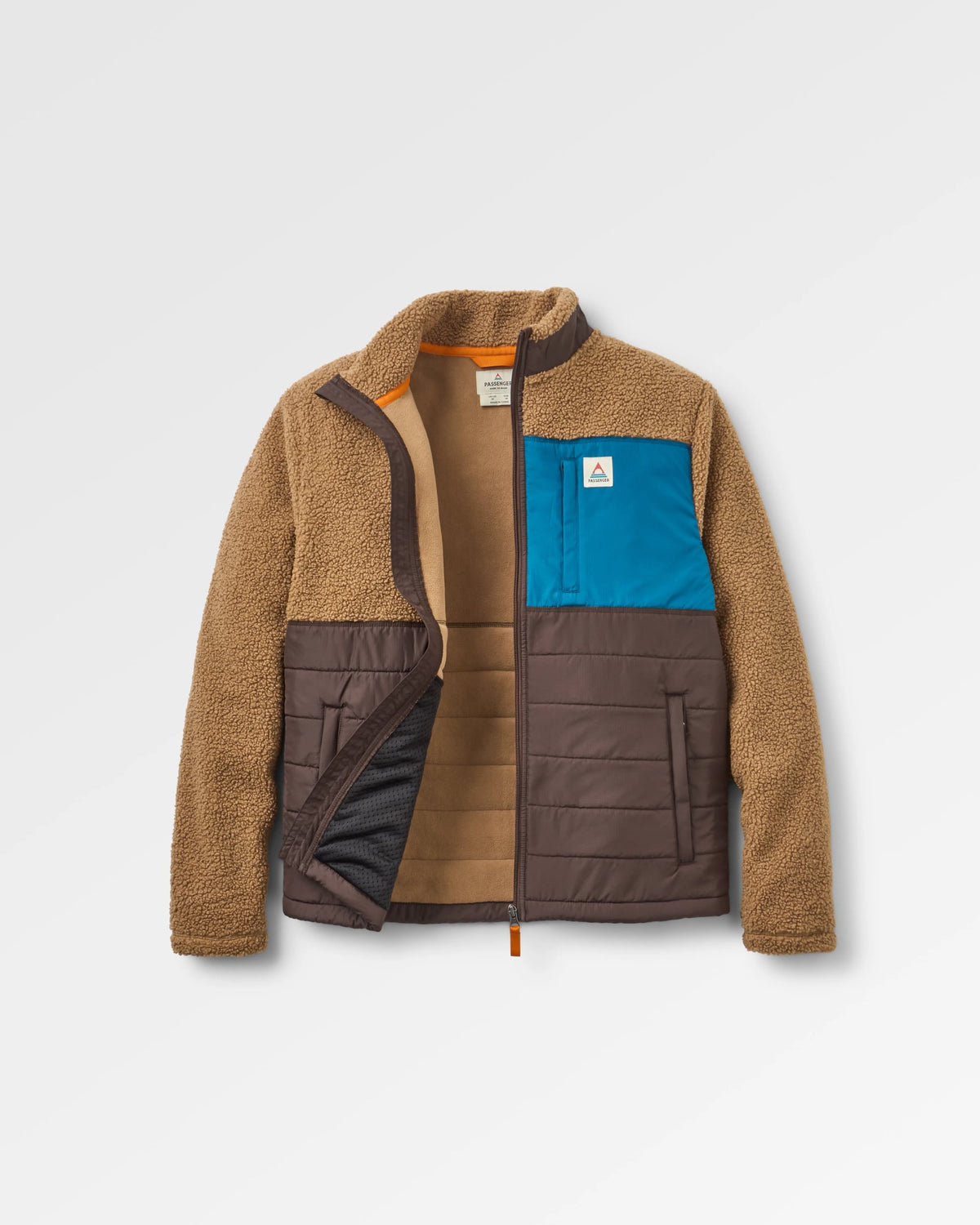 Born Explorer Polar-Lined Sherpa Fleece - Caramel/Espresso - Flatlay
