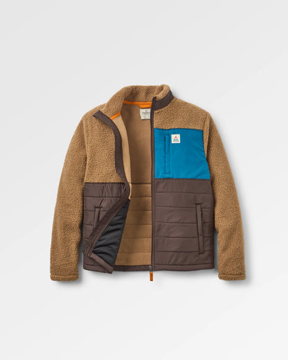 Born Explorer Polar-Lined Sherpa Fleece - Caramel/Espresso - Flatlay