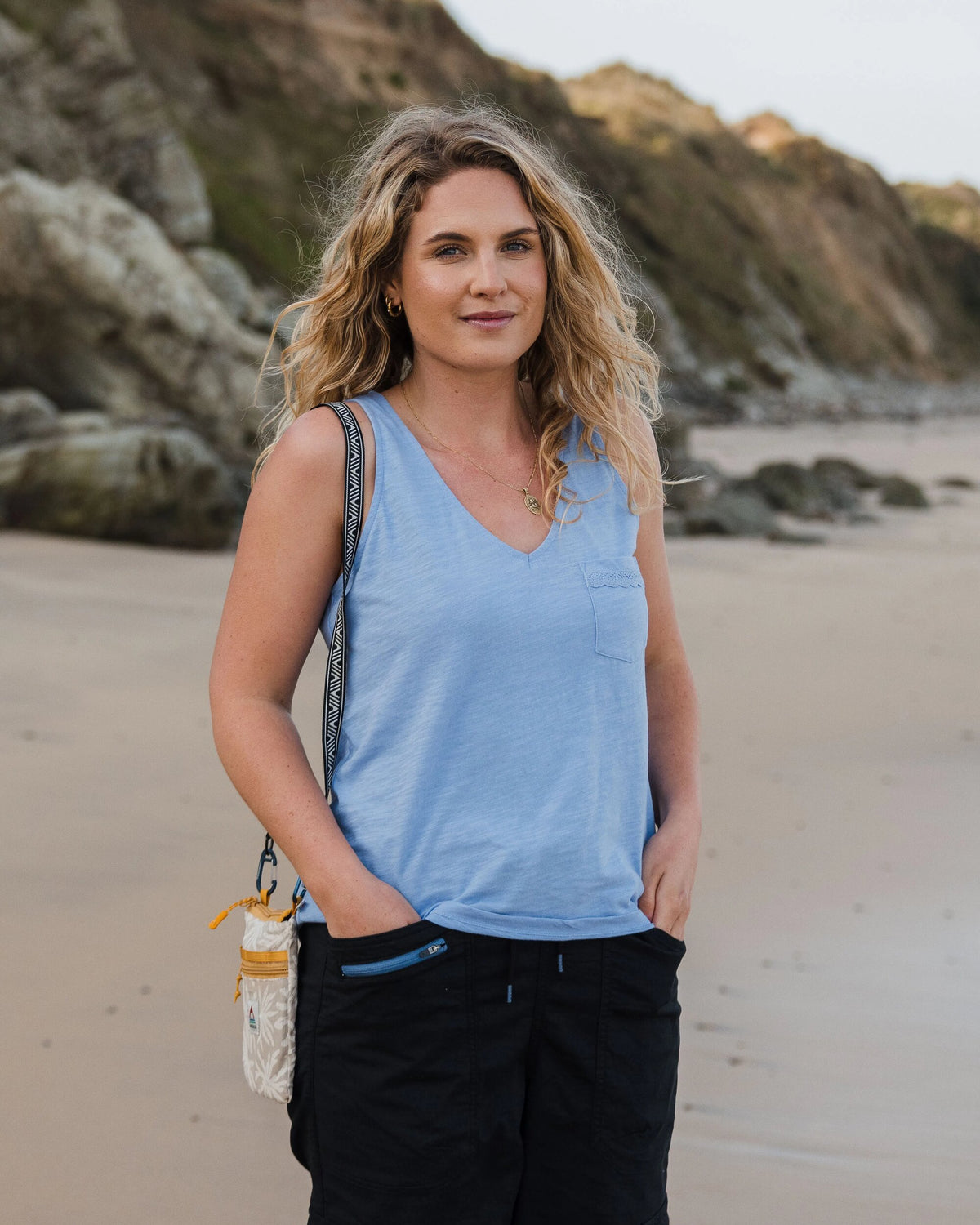 Rivergate Top - Cornflower - Lifestyle