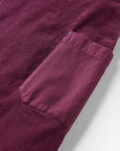 Refuel Cotton Cord Dungarees - Fig - Flatlay