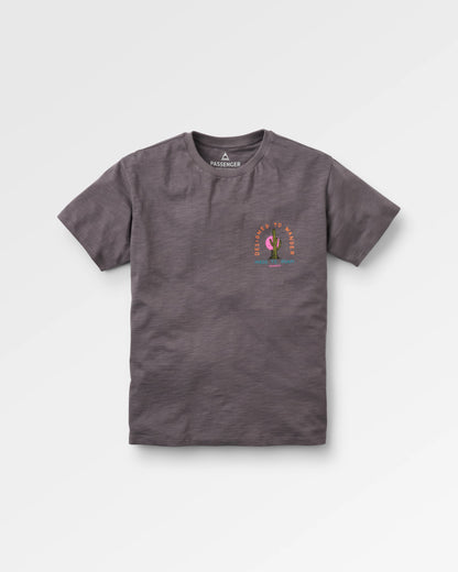 Women's Explore T-Shirt - Charcoal - Flatlay