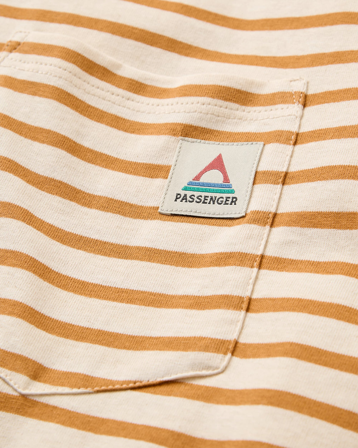 Zen Relaxed Fit T-Shirt - Retro Orange Stripe  - Flatlay