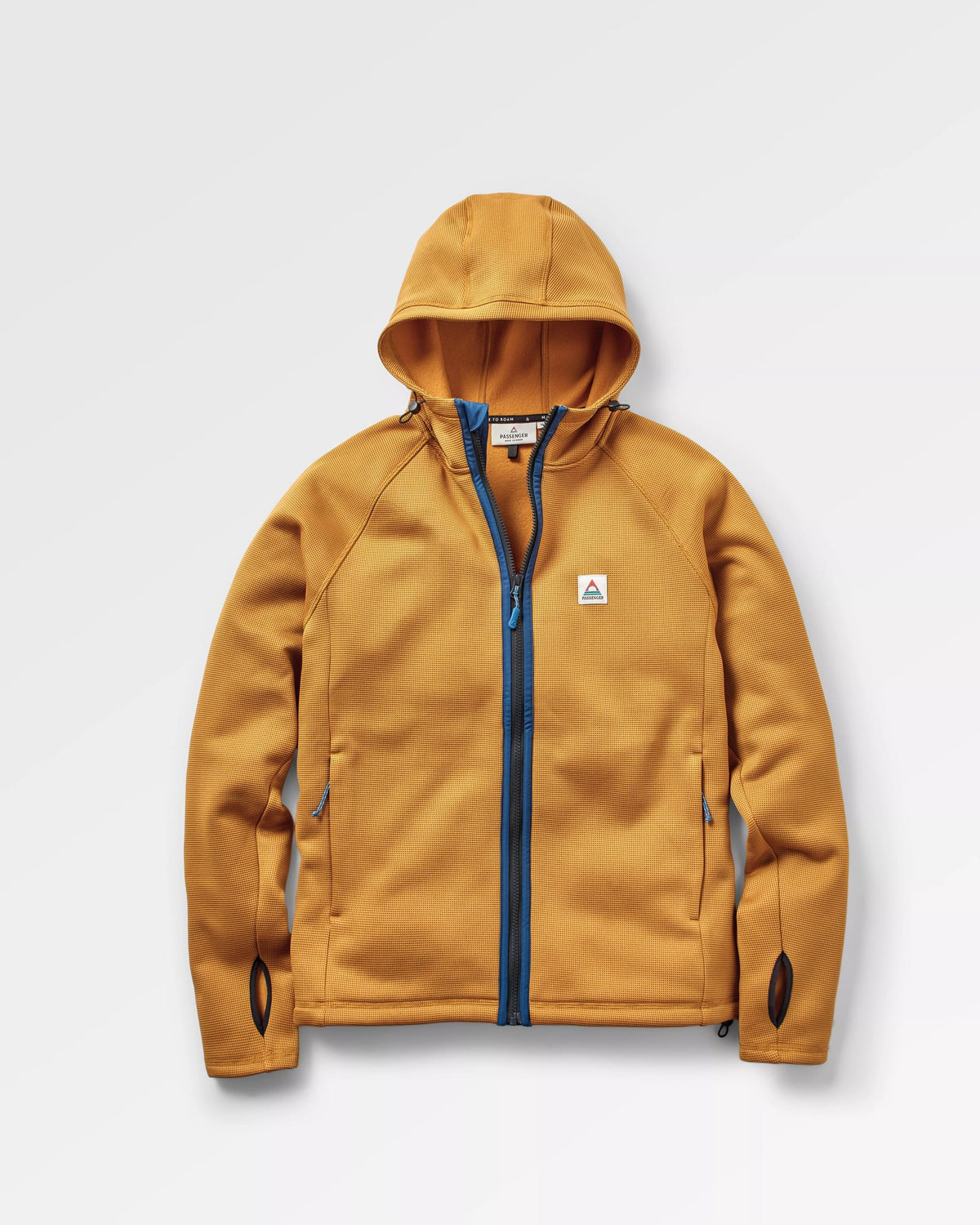 Vertical Full Zip Hooded Fleece - Dusty Ochre - Flatlay