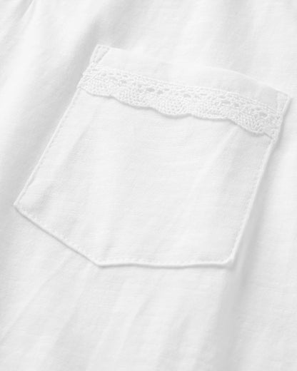 Rivergate Top - White - Flatlay