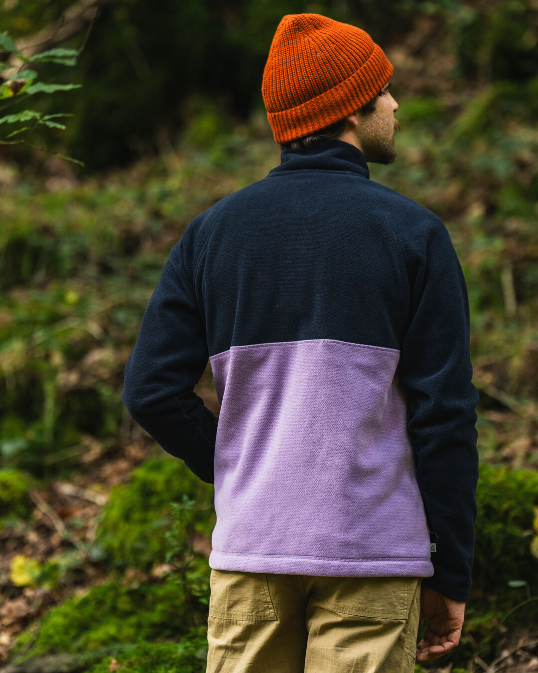Men's Highland Polartec® Fleece - Lilac/ Deep Navy - Lifestyle