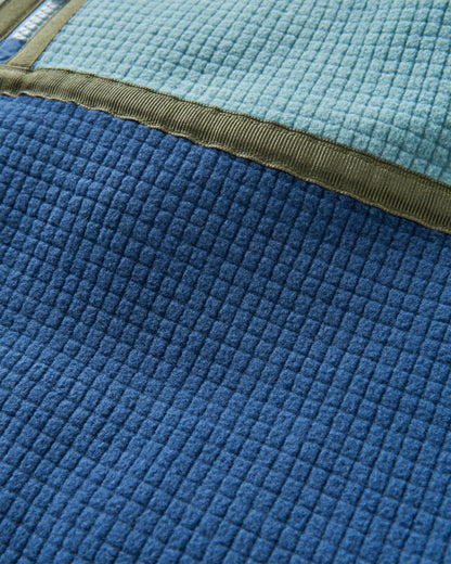 Overlook Grid Polar Fleece - Arctic/Dark Denim - Flatlay
