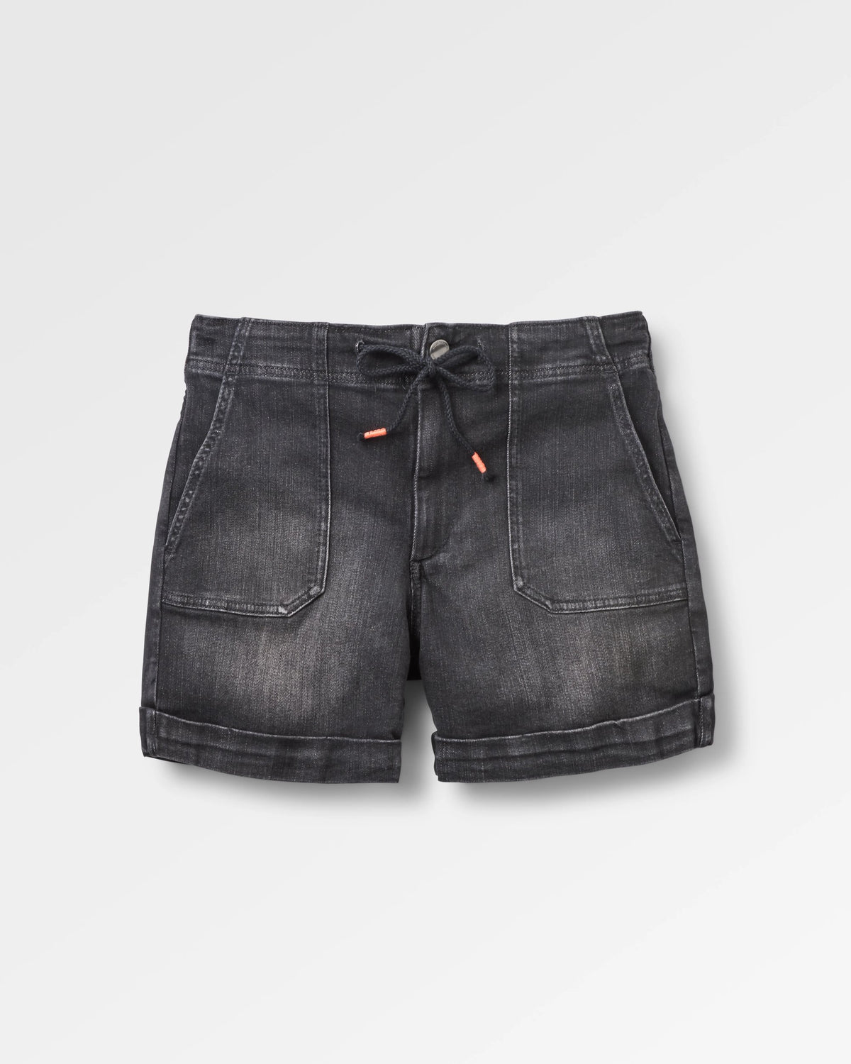 Carriso Short - Washed Black Denim - Flatlay