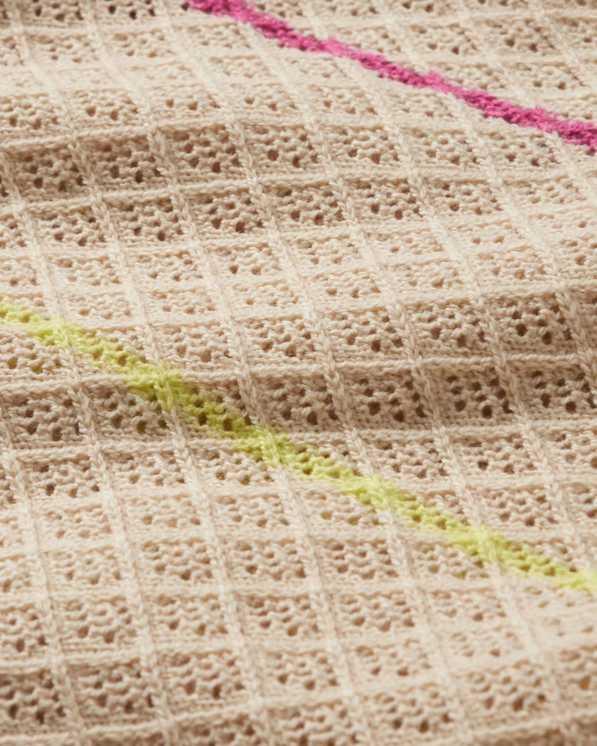 Migrate Knitted Jumper - Oat Multi Stripe - Flatlay