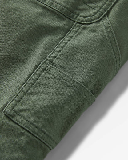 Vantage Cotton Canvas Dungaree - Khaki - Flatlay