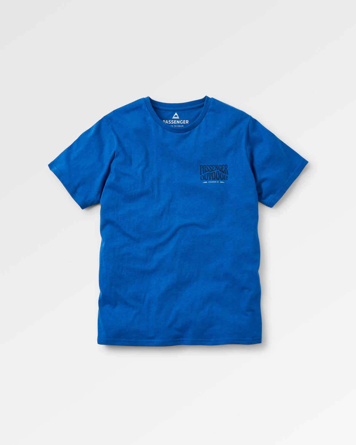 Yuca Cotton T-Shirt - Azure Blue Marl - Flatlay