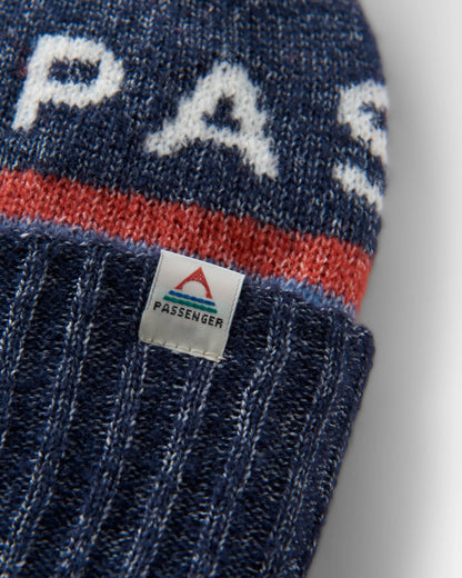 Passenger Bobble Hat - Rich Navy - Flatlay