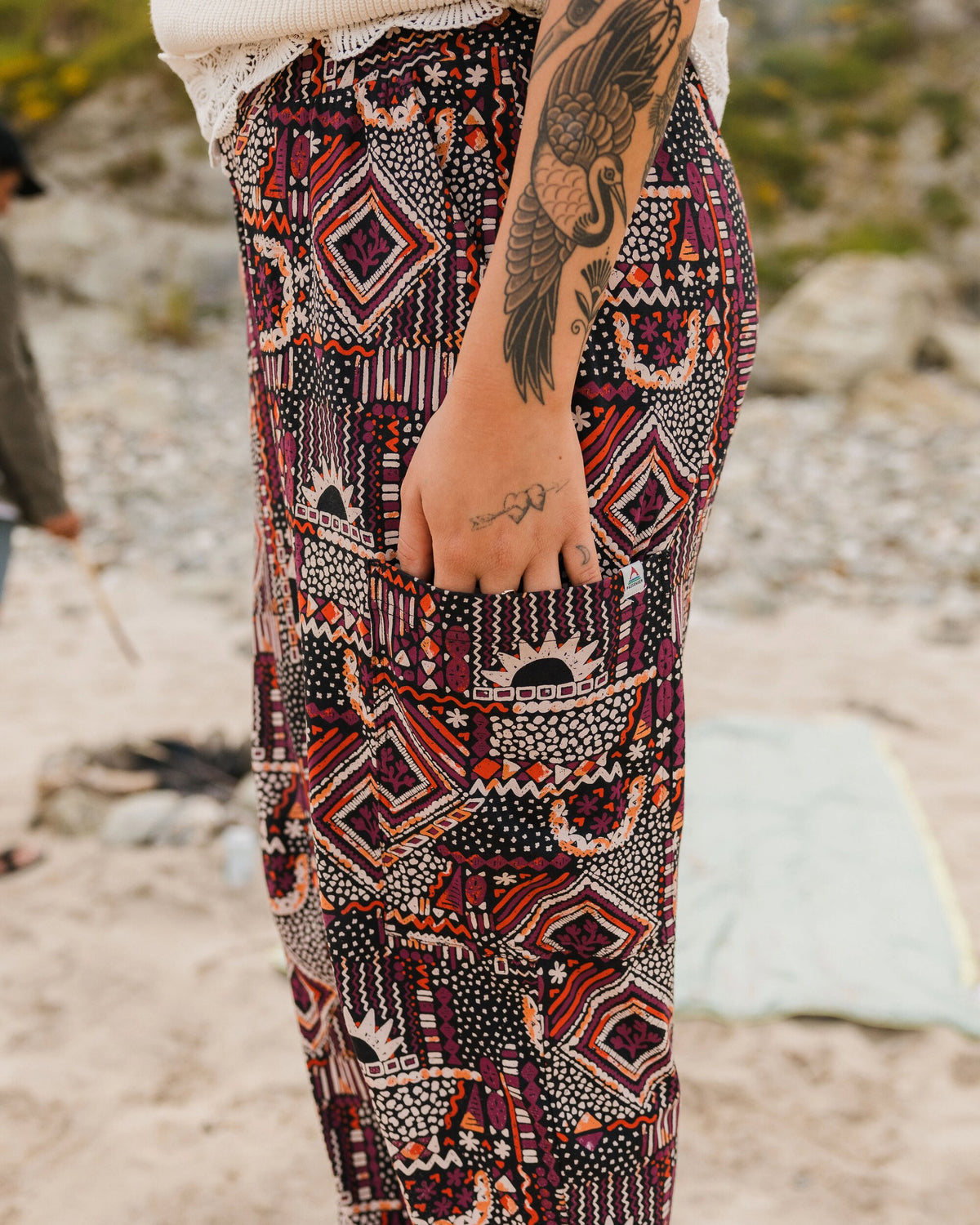 Day Dream Trouser - Vintage Patchwork Black/Multi - Lifestyle