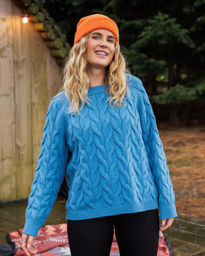 Comfort Knitted Jumper - Atlantic Blue - Lifestyle