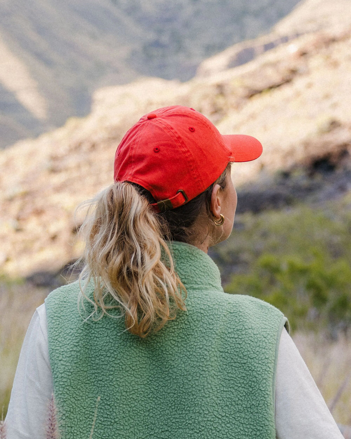 Classic 6 Panel Cap - Ember Orange - Lifestyle - Female