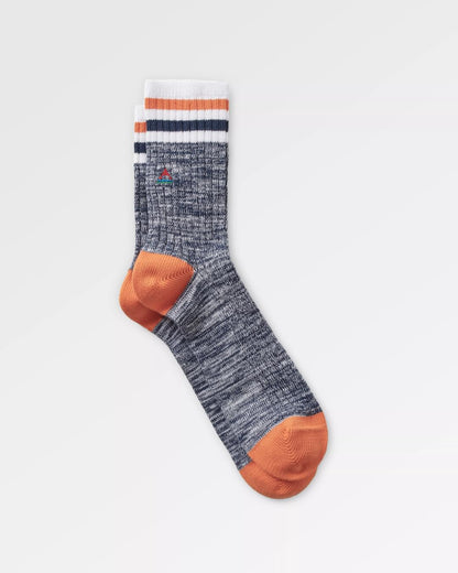Midweight Rib Socks - Navy - Flatlay