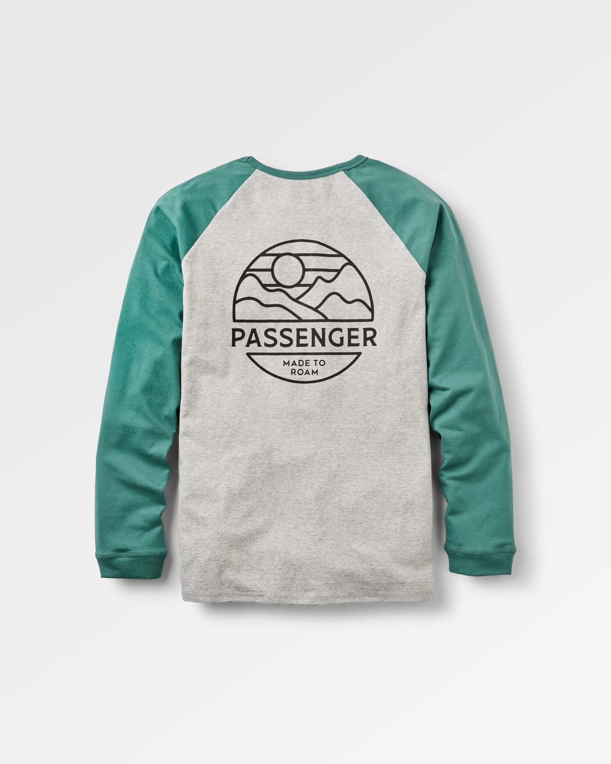 Laidback Relaxed Fit LS Raglan T-Shirt - Grey Marl - Flatlay