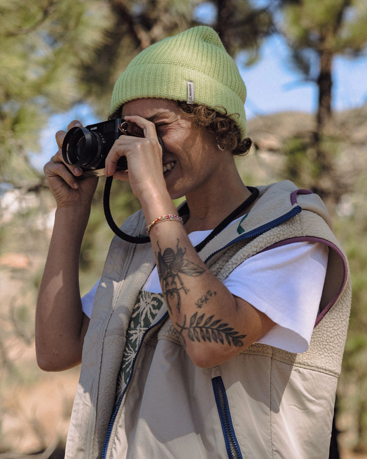 Compass Beanie - Lime Juice - Lifestyle - Female