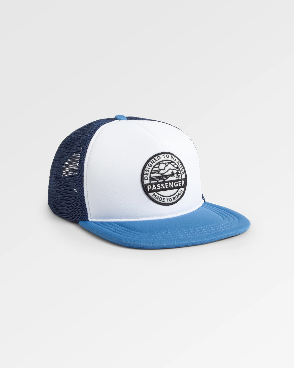 Odyssey Active Trucker Cap - Navy/ Moonlight Blue - Flatlay
