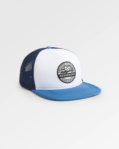 Odyssey Active Trucker Cap - Navy/ Moonlight Blue - Flatlay