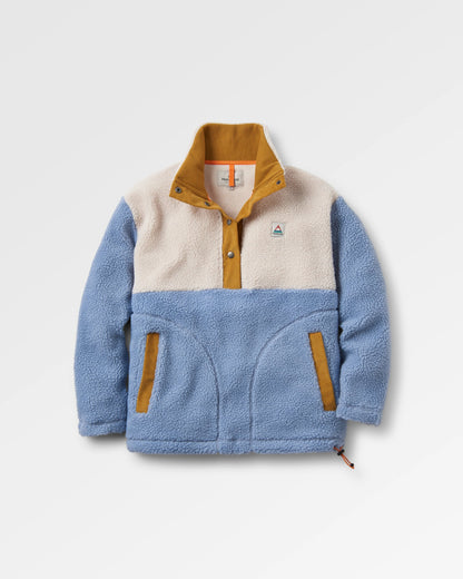 Create Deep-Pile Sherpa Fleece - Blue Fog - Flatlay