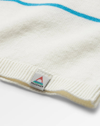 Migrate Knitted Jumper - Blue Pool Stripe - Flatlay