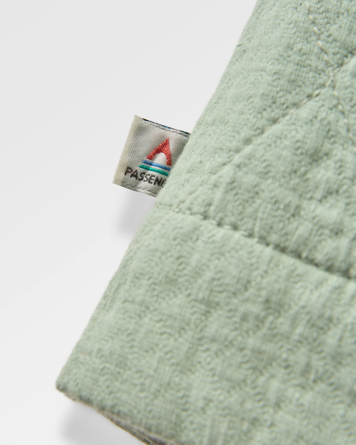 Mira Cotton Quilted Overshirt - Pistachio - Flatlay