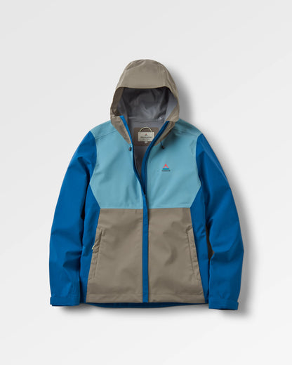 Rainstorm Waterproof Jacket - Tidal Blue/Arctic/Dusty Olive - Flatlay