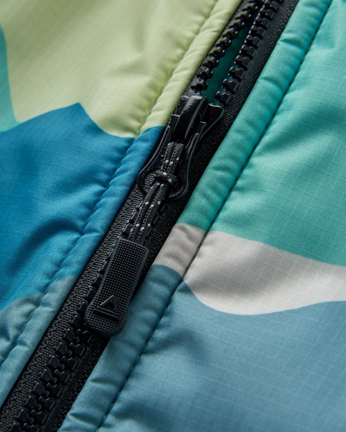 Waves Sherpa Lined Changing Robe - Vista Patchwork Aqua - Flatlay