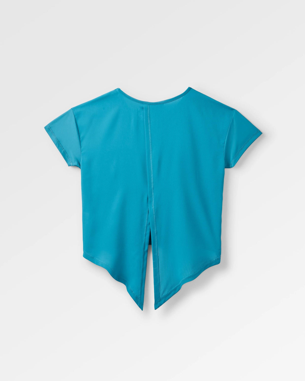 Chakra Tie Back Active T-Shirt - Blue Steel - Flatlay