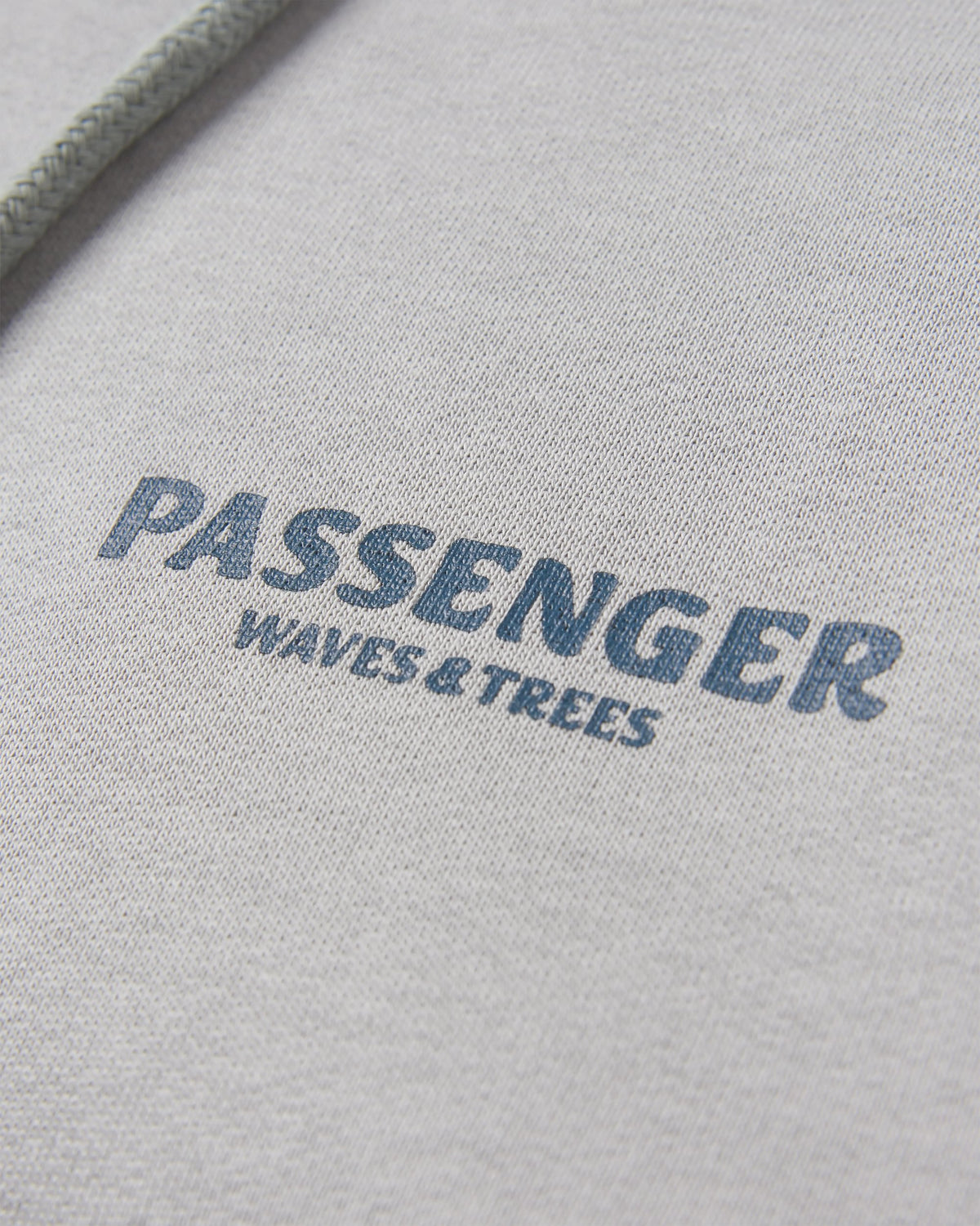 Waves & Trees Cotton Hoodie - Steel Grey - Flatlay