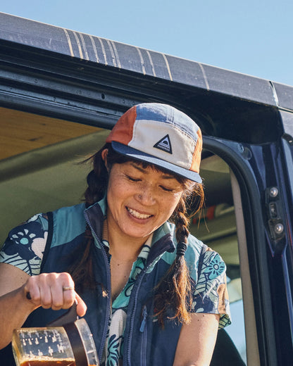 Fixie 5 Panel Cap - Sunrise Orange/ Moonlight Blue Multi - Lifestyle - Female